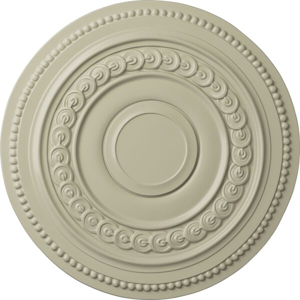 Ekena Millwork Oldham Ceiling Medallion (Fits Canopies up to 8 5/8"), Hand-Painted Clear Yellow, 18"OD x 1 1/4"P CM18OLCYF - main